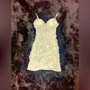 Brand new, one of its kind tulle ruched dress